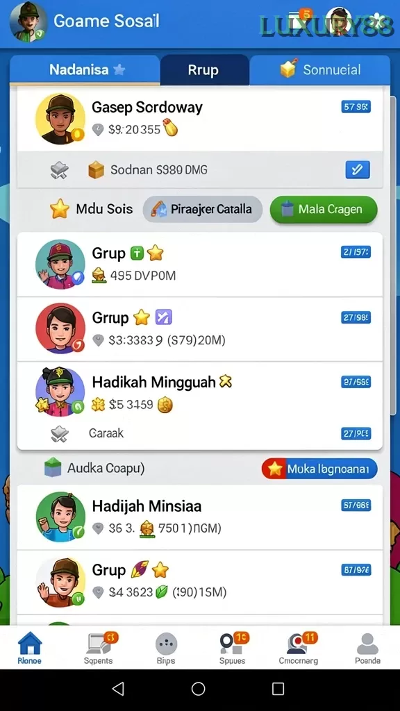 Cuplikan layar PC789 — pengaturan akun