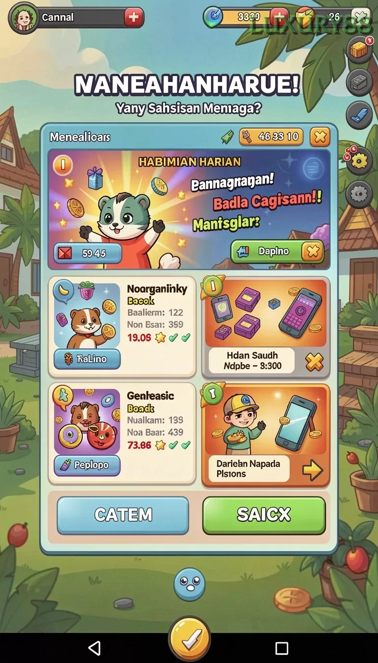 Cuplikan layar NEKO4D — menu navigasi