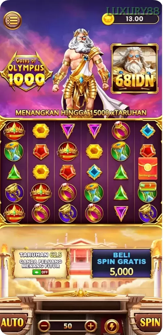 Cuplikan layar WG87 — menu navigasi
